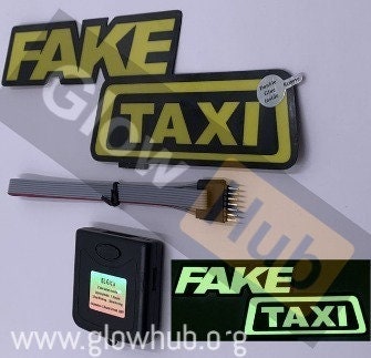 Fake Taxi Car Windshield Glow Panel Electric Marker Lamp LED Decoration